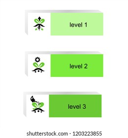 Info graphic design elements for business data with three options, parts, steps, levels or processes. Vector graphic Illustration.