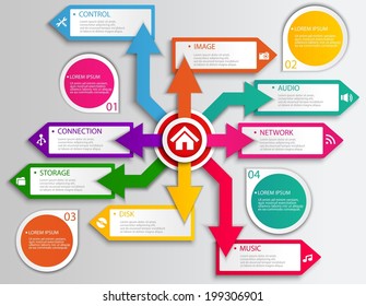 Info Graphic Design Modern Supporting Technology