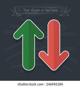 Info graphic design on blackboard background, clean vector