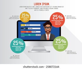 Info graphic design on clean background,clean vector