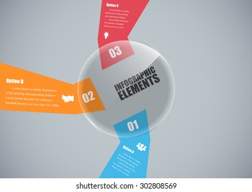 Info graphic design on the grey background