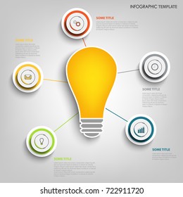 Idea Light Bulb Circle Infographic Template Stock Vector (Royalty Free ...