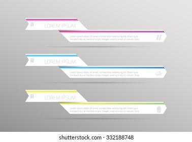 Info graphic design template, 3 elements