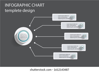 Info graphic design template, Creative idea design.  Flat vector illustration for presentation, web page or brochure.