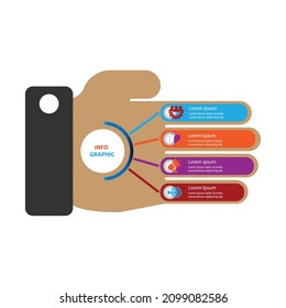 info graphic design vector. illustration business item on hand. 