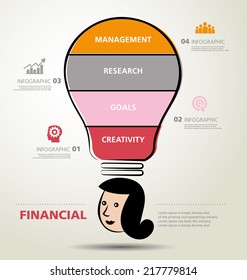 info graphic design, vector, template, creativity, business strategy,bulb, financial