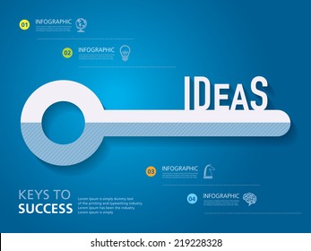 info graphic design, vector, template, key to success, business, ideas