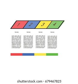 Info graphic design vector that can be used for workflow layout, annual report Business concept with 4 options, steps or processes.