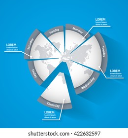 info graphic diagram pizza week