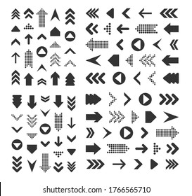 Info graphic direction arrows set. Vector illustration pointer icon. Isolated on white background.	
