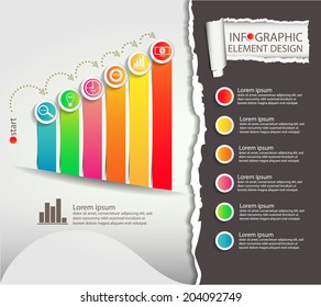 info graphic element design with business planing