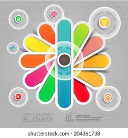 info graphic element design with business planning
