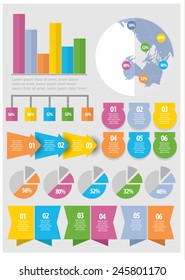 info graphic element set. vector