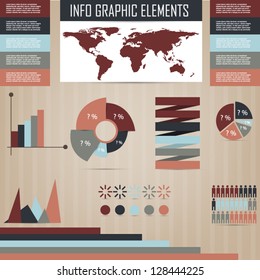 info graphic element vintage style