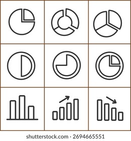 Elementos gráficos informações coleção gráfico estatísticas diagrama dados vetor ilustração
