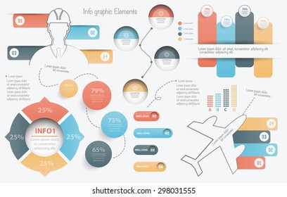 Info graphic elements design on clean background,clean vector