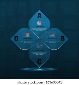 Info graphic elements with transparent styles, used for info graphic background, you can replace the text