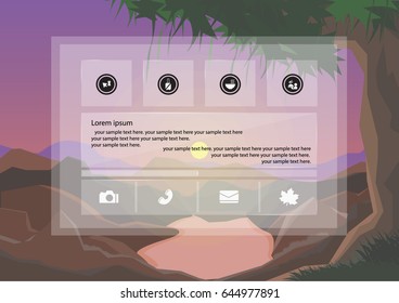 info graphic with forest design