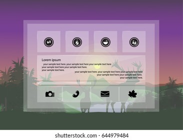 info graphic with forest design