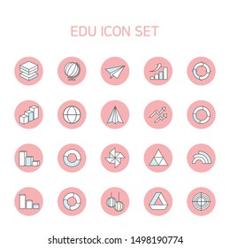 Info graphic and graph line icon used in various reports and presentations.