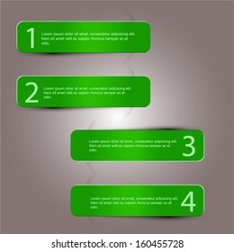 info graphic green four options template