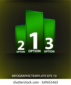 Info graphic green template 