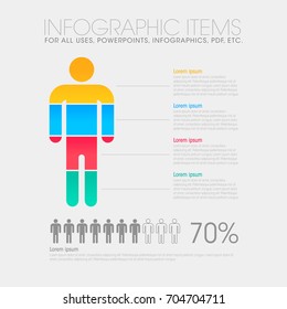 Info graphic items for all purpose