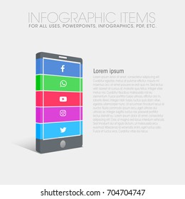 Info graphic items for all purpose