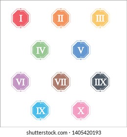 Info Graphic Numbers. One to Ten