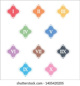 Info Graphic Numbers. One to Ten