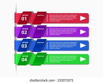 Info graphic options banner. File is in eps10 format.