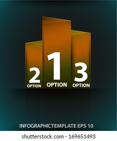 Info graphic orange template 