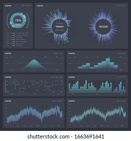 Info graphic of realistic data representation using three-dimensional figures