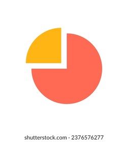 Info graphic, Set of circle pie chart 15 to 100 percentage, vector