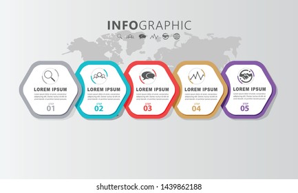 info graphic with step information for layout template