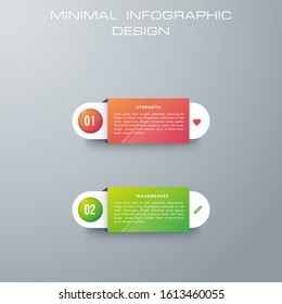 Info graphic template with 2 options, workflow, process chart,Timeline info graphics design vector can be used for workflow layout, diagram, annual report, web design, steps or processes. - Vector
