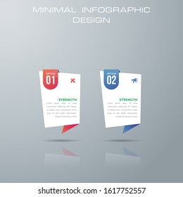 Info graphic template with 2 options; workflow; process chart; Timeline info graphics design vector can be used for workflow layout; diagram; annual report; web design; steps or processes. - Vector
