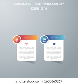 Info graphic template with 2 options, workflow, process chart,Timeline info graphics design diagram, annual report, web design, steps or processes. - Vector