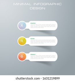 Info graphic template with 3 options, workflow, process chart,Timeline info graphics design ,diagram, annual report, web design, steps or processes. - Vector