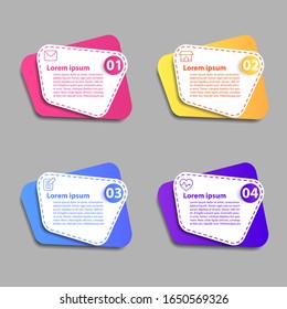 info graphic template with 4 options