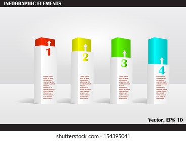 Info graphic template  box design 