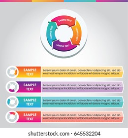 Info graphic template design circle