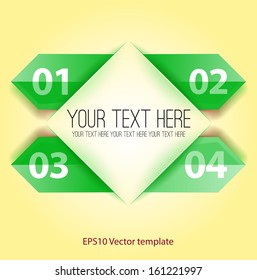 Info Graphic Template With Green Arrow