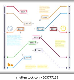 info graphic timeline vector template