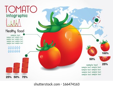 info graphic tomato. vector illustration