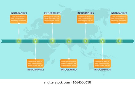 info graphic type timeline  design