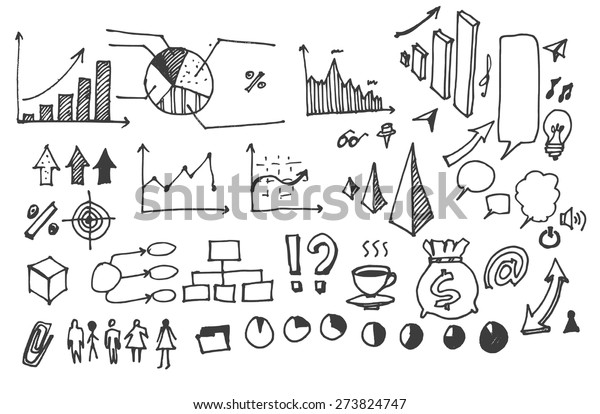 Info Graphic Vector Business Graphs Doodles Stock Vector Royalty Free 273824747 Shutterstock 8402