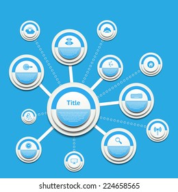 Info Graphic Vector Progress Background / Product choice or Version. eps 10