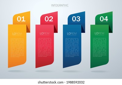 info gráfico plantilla Vector con 4 opciones. Se puede utilizar para infografías de web, diagrama, gráfico, gráfico, informe, paso a paso. 