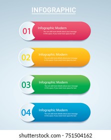 info graphic Vector template with 4 options. Can be used for web, diagram, graph, presentation, chart, report, step by step infographics. Abstract background 